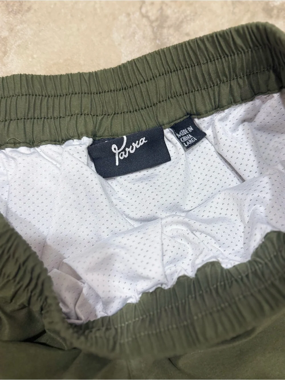 Parra Running Pear Swim Shorts olive green